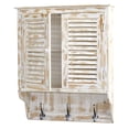 thumbnail image 3 of Nearly Natural 27"W White Washed Wall Cabinet with Hooks, 3 of 5
