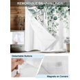 thumbnail image 3 of No Hook Cloth Fabric Shower Curtain with Snap in Liner, Green Eucalyptus Leaves Waterproof Shower Curtains Set with See Through Top Window, Pastoral Farmhouse Botanical Bath Curtains Shower 48"x72", 3 of 6