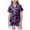 Purple, variant on felwors Halloween Pajamas Short Sleeves Collared Tops Shorts 2pcs Outfits Halloween Nighie Gifts Preppy Clothes(6-7 Years,Black)