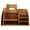 Cherry Wood Color, variant on Xirurus Wood Desktop Organizer with Drawers, Innovative Cosmetics and Stationery Storage Rack for Home Office, Black (14.57 inches / 37 cm)