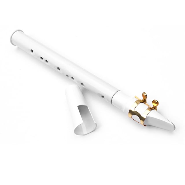 Mini Saxophone de Poche Blanc Portable avec Sac de Transport Noir Instrument à Bois