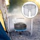 thumbnail image 4 of Windshield, 9 Plates Aluminium Mini Windscreen For Outdoor Bbq Picnic Camping Equipment, 4 of 5