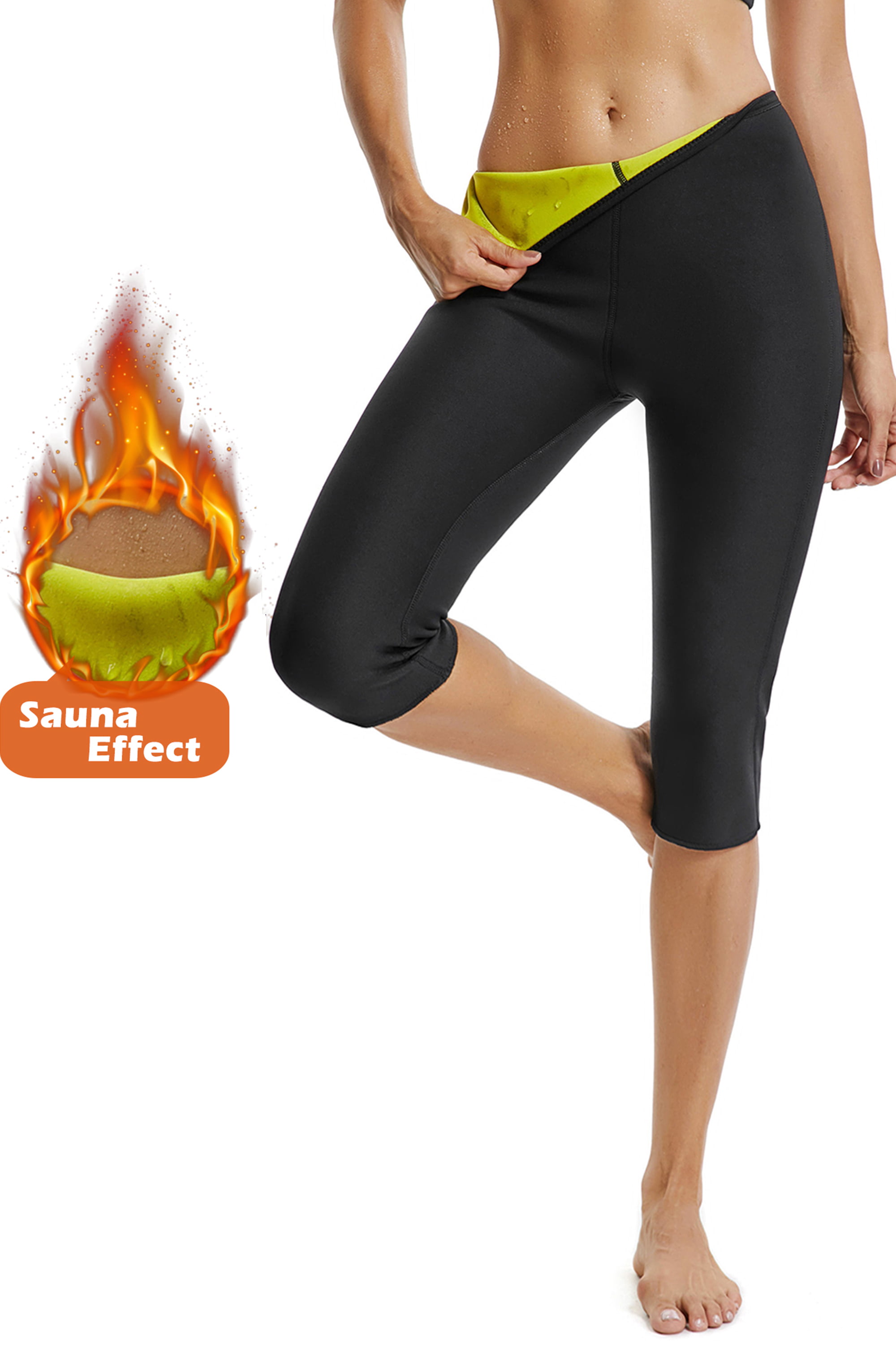 Womens Neoprene Sweat Sauna Burning Body Shaper Slimming Weight Loss Yoga Pants