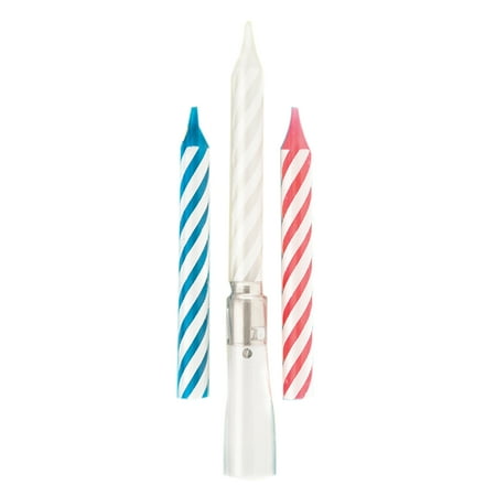 Way to Celebrate! Multicolor Twist-on Musical Birthday Candle Set, 4pcs