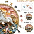 thumbnail image 3 of Puzle de madera Queenisray, 200 piezas, caballo blanco galopante, 3 of 7