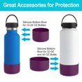 thumbnail image 3 of DBIW Bota para Hydro Flask botella de agua de 12-40 oz/vaso Stanley botas inferiores para botellas de agua deportivas Hydroflask funda inferior de silicona (berenjena se adapta a Hydroflask 32 botella, 3 of 5