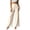 Beige, variant on High Waisted Linen Pants Women Elastic Waist Palazzo Pants for Women Petite Breathable Work Trousers for Women Drawstring Lounge Pants Women Spring Fashion Beach Bottoms
