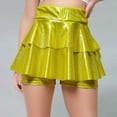 thumbnail image 2 of CPNG Girls Shorts Culottes Sequin Skorts Skirt Fashion Casual Pleated Dance Performance Summer Shorts Skirt(Gold,3-4 Years), 2 of 5