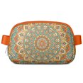 thumbnail image 1 of Geometric Mandala Belt Bag - Folk Style Pattern Adjustable Fanny Pack for Sports Enthusiasts, 1 of 4