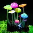 thumbnail image 4 of Efecto brillante, seta Artificial para acuario, ornamento de loto, decoración de silicona para acuario, decoración para pecera con ventosa, 4 of 5