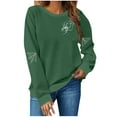 thumbnail image 3 of Feancey Sweatshirt for Women Oversized Halloween Graphic Sweatshirts Vintage Spider Web Print Long Sleeve Shirt Teen Girl Crewneck Pullovers Army Green XXL, 3 of 5