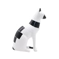 thumbnail image 1 of Estatua de gato para decoración del hogar, figura de animal, regalo versátil para amantes de los gatos, resina blanco, 1 of 9