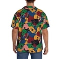 thumbnail image 3 of Xecao Colored Guitars Men's Casual Short-sleeved Shirt, a button-up collared shirt with a pocket-Small, 3 of 5