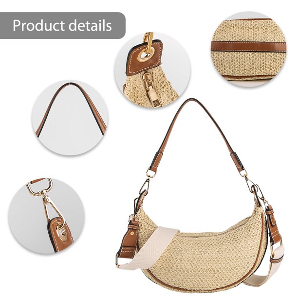 Bolso Cruzado Crescent Bag Diseñador Tejido Con Correa Ajustable para Mujer
