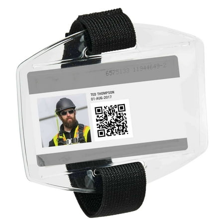 Ergodyne Squids® Vinyl Arm Band Badge & ID Holders, Black