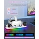 thumbnail image 4 of Para la base de carga Meta Quest 3S, estación de carga rápida PD de 18 W con luz RGB, soporte de carga magnético para casco/mando de realidad virtual con 2 baterías recargables, 4 of 7