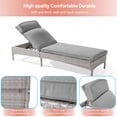 thumbnail image 3 of CHYVARY Outdoor Lounge Chaise Patio Rattan Chair Adjustable Inclination Angles Weather-Resistant Rattan Frame for Pool, Backyard, and Patio,Gray/2PCS, 3 of 6