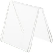 Plymor Clear Acrylic Folded A-Frame Holder for 2 Signs or Photos, 3.5" H x 3.5" W x 3" D (3 Pack)