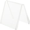 Plymor Clear Acrylic Folded A-Frame Holder for 2 Signs or Photos, 3.5" H x 3.5" W x 3" D (3 Pack)