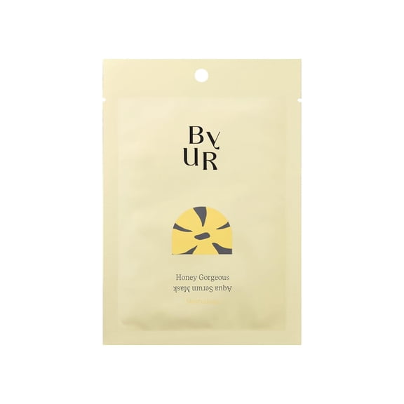 ByUR Honey Gorgeous Keep Moisturizing Aqua Serum Mask 30 ml Hydration Skin Elasticity, Skin Barrier Care for Dry Skin, Honey Extracts Ceramide, Face Sheet Mask Daily Pore Care Korean Skincare (1pc)