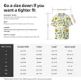 thumbnail image 5 of Rateoe Yellow Dandelions Pattern Men's Short Sleeve Classic Shirt, Casual Short-Sleeved Shirt, Lightweight Summer Shirt, Cuban Collar Shirt,Button-Front Shirt-XX-Large, 5 of 5