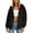Black(New&Hot), variant on ZHYou Zip Up Hoodies for Women Casual Multi Panel Seam Drop Shoulder Loose Drawstring Hooded Sweatshirts with Pockets,Black,Size L