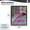 thumbnail image 3 of Slow Down Be Bored Classic Black Framed Floater Canvas Wall Art, design by Lil' Rue, 3 of 10