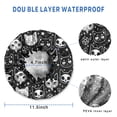 thumbnail image 3 of Shower Caps,Bat Silhouette Halloween Pattern Waterproof Shower Cap for Women 4 Pieces,Double Reusable Hair Cover for Shower PEVA Elastic Stretch Hem, 3 of 7