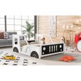 thumbnail image 4 of Full Size Classic Car-Shaped Platform Bed with Wheels,White, 4 of 13
