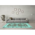 thumbnail image 3 of Ahgly Company Indoor Round Oriental Light Blue Traditional Area Rugs, 8' Round, 3 of 4