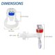 thumbnail image 2 of Water Dispenser Replacement Push Faucet - Cold And Hot Water Spigot Blue And Red Pack Shlm, 2 of 5