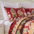 thumbnail image 5 of Greenland Home Fashions Gingerbread Lane Reversible Pillow Sham, Holiday, Standard, 5 of 6