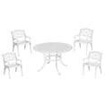 thumbnail image 1 of Homestyles Sanibel Aluminum 5 Piece Outdoor Dining Set in White, 1 of 11
