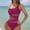 Wine, variant on Blmnix Long Torso Swimsuits Womens Bathing Suits Tummy Control One Piece Bathing Suits Boat Neck Womens Bikini Swimsuits,S