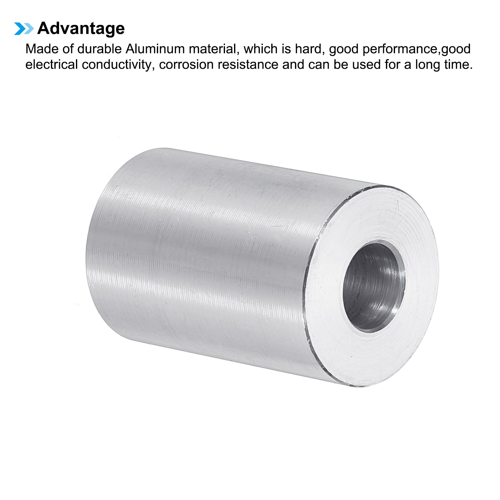 M8 Aluminum Spacers, 6 Pcs Metal Spacers Aluminum 8.5mm ID x 20mm OD x 30mm L Aluminum Spacer Screw Standoff Round for 5/16 or M8 Screw Bolts