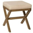 thumbnail image 1 of Bowery Hill Wood Driftwood Vanity Stool Rectangular Swivel 18.5" Unassembled, 1 of 5