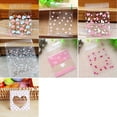 thumbnail image 4 of 50/100 piezas de bolsas de plástico con forma de corazón, pequeñas bolsas de plástico autoadhesivas para envolver pasteles, galletas, suministros para fiestas, festivales, 7 x 7 cm, 4 of 5