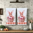 thumbnail image 5 of Honeeladyy Easter Bunny Kitchen Towels, 18x28 Inch Decorative Dish Towels Absorbent Quick Drying Hand Cloths Hanging Reusable Cleaning Dishcloths for Cooking Housewarming, 5 of 6