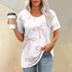 thumbnail image 1 of Puntoco Liquidación de blusas cortas para mujer Blusas estampadas de moda para mujer Camiseta de manga corta Cuello redondo, 1 of 5