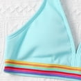 thumbnail image 5 of Cethrio Girls Bikinis, Fashion Quick Dry Two-Piece Solid Color Summer Swimsuits Light Blue Size 10-11 T, 5 of 6