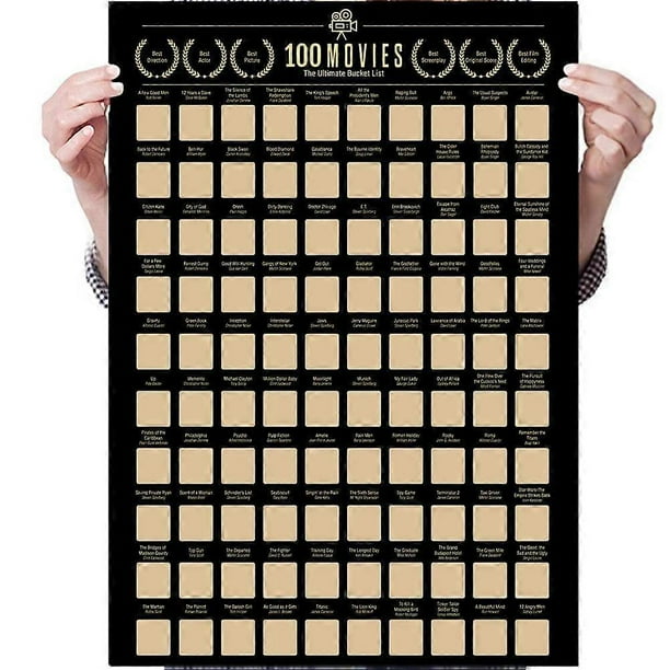 Scratch-off movie posters, photo wallpapers, wall decor, must-see movie lists for movie buffs
