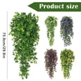 thumbnail image 4 of 2 Pcs Artificial Hanging Plants Outdoor, 30 Inch UV Resistant Fake Vines with Flowers, Plastic Greenery for Porch, Patio, Garden Decor, Indoor Hanging Basket Filler, 4 of 9