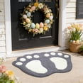 thumbnail image 6 of Costeam Easter Footprint Door Mat, Flocked Absorbent Rug for Front Door, 6 of 6