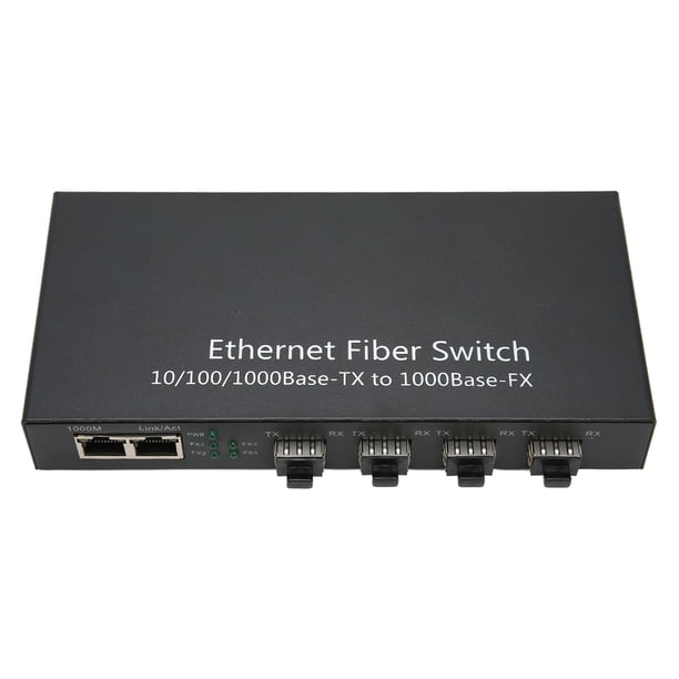 Conmutador de fibra Ethernet SFP NikouMX hasta 120 km 4 puertos ópticos 2 puertos eléctricos 10 100 1000 M 100-240 V