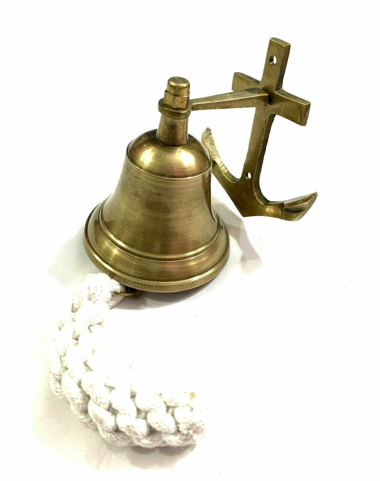 Antique Brass Ship Decor Bell Nautical Wall Hanging Door Bell Wall Mount Bell