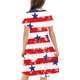 thumbnail image 4 of Odeerbi Niñas Día de La Independencia Vestido de Línea A Verano Patriótico Cuello Redondo Manga Corta Vestido Casual, 4 of 9