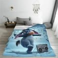 thumbnail image 6 of Cartoon Hippo Blanket Lightweight Cozy Couch Bed Super Soft Flannel Fleece Microfiber Travel Throws Blankets For All Seasons Adults Kids 60"X50", 6 of 8