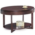 thumbnail image 6 of Leick Home 10109-CH Oval Small Coffee Table with Shelf, Chocolate Cherry, 6 of 13