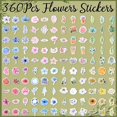 thumbnail image 2 of 360 Pieces Flower Stickers Colorful Assorted Floral Sticker 8 Kinds Plant Floral Decal Stickers Decorative Flower Series Stickers Waterproof Flower Paper Stickers for DIY Art Craft Scrapbooks Journals, 2 of 7