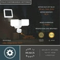 thumbnail image 3 of 2 Light Solar Powered Outdoor Security LED Flood Light White, Motion Sensor, Dusk to Dawn, Battery Backup, 3 of 11